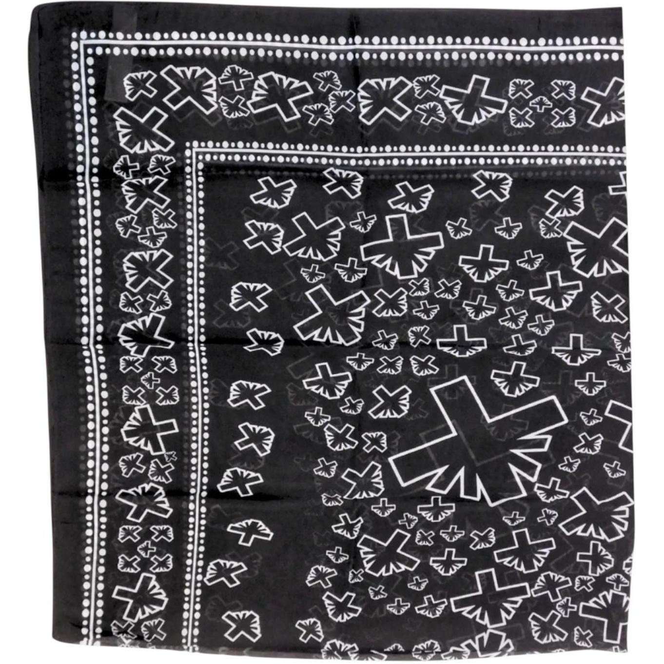 Vertabrae Black Chiffon Scarf