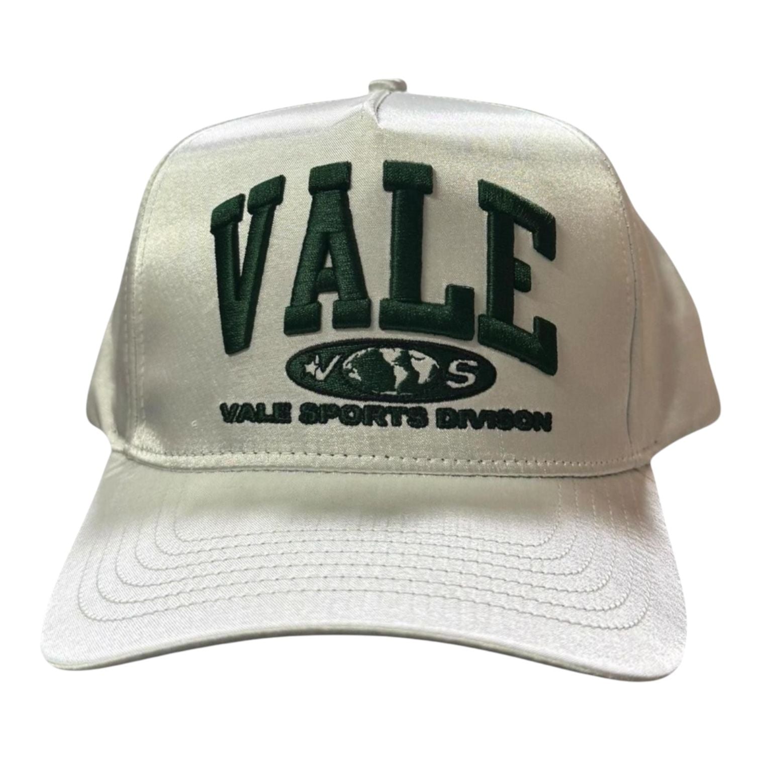 Vale Sport Division White Satin Snapback Hat