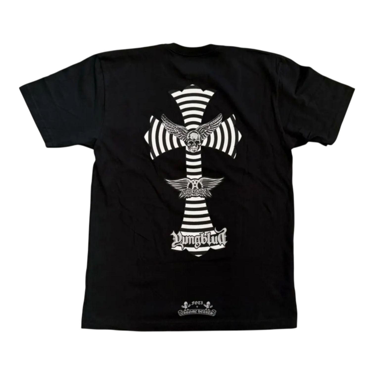 Chrome Hearts Foti Aerosmith Yungblood Cross Pocket T-shirt Black
