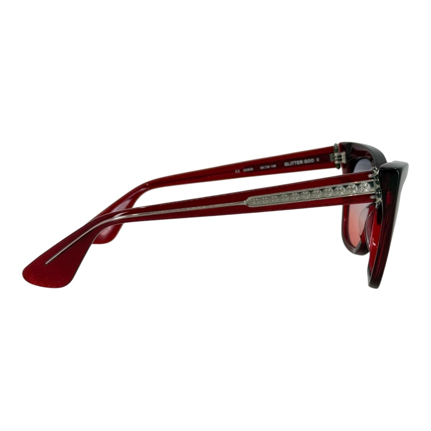 Chrome Hearts Glitter Goo II Sunglasses Red