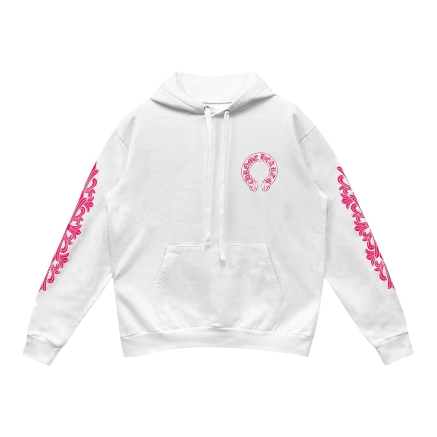 Chrome Hearts Pink Floral Horse Shoe Hoodie