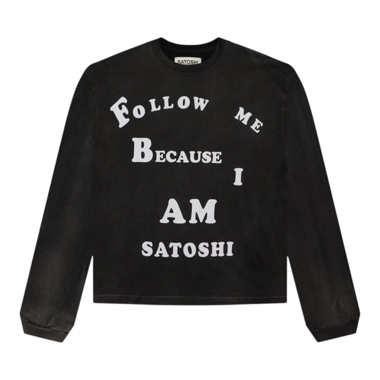 Satoshi Nakamoto Follow Me Longsleeve T-Shirt Black