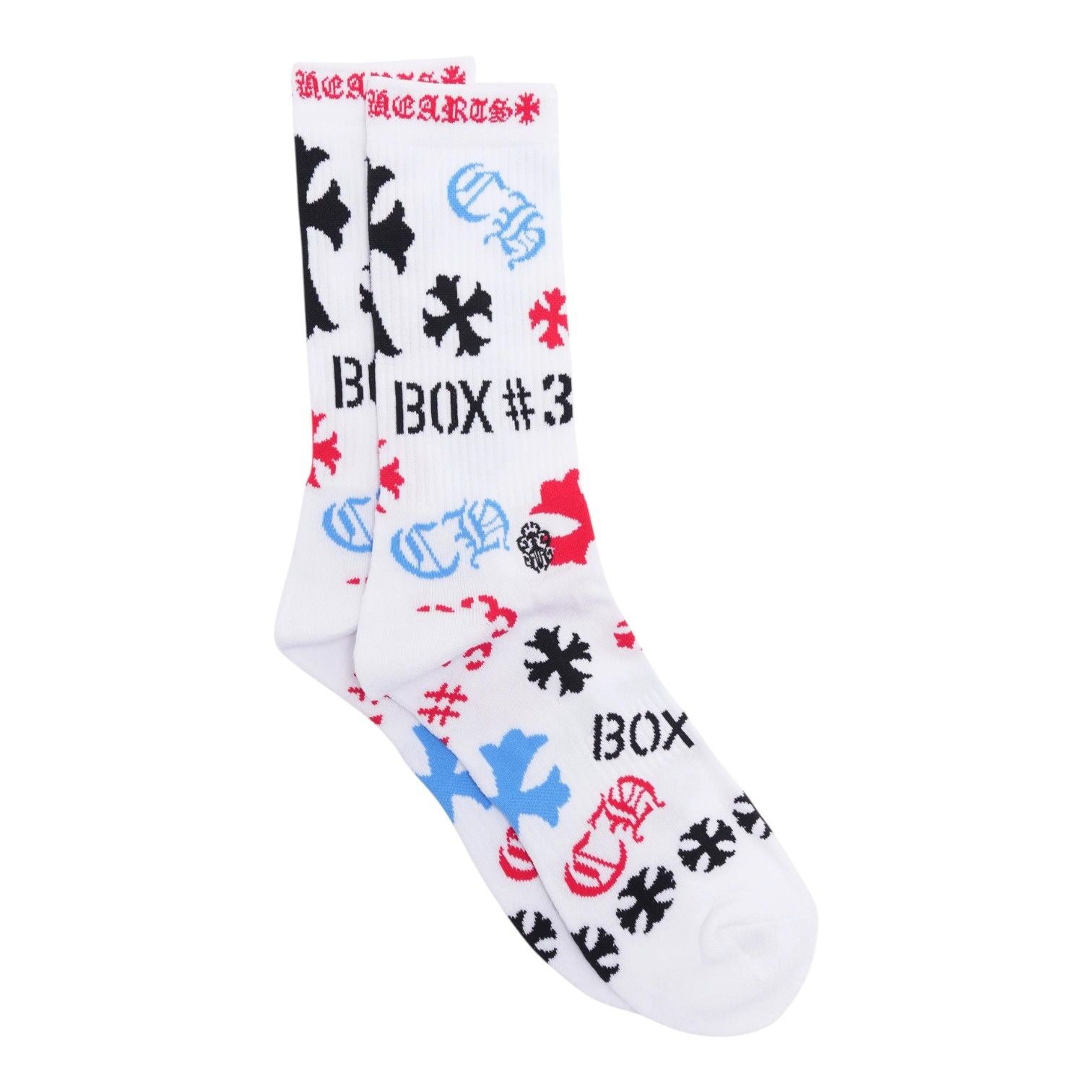 Chrome Hearts Stencil Socks White