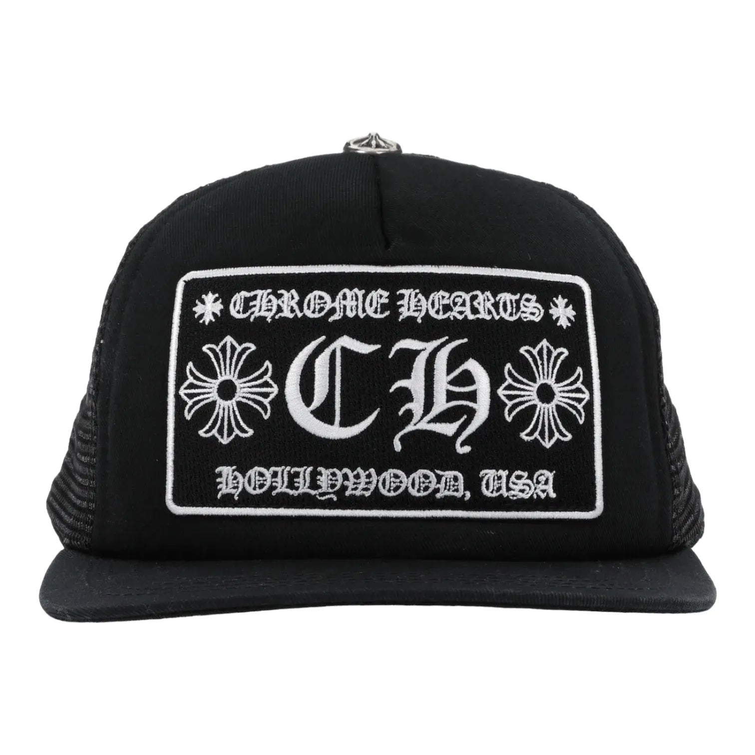 Chrome Hearts CH Hollywood Trucker Hat Black