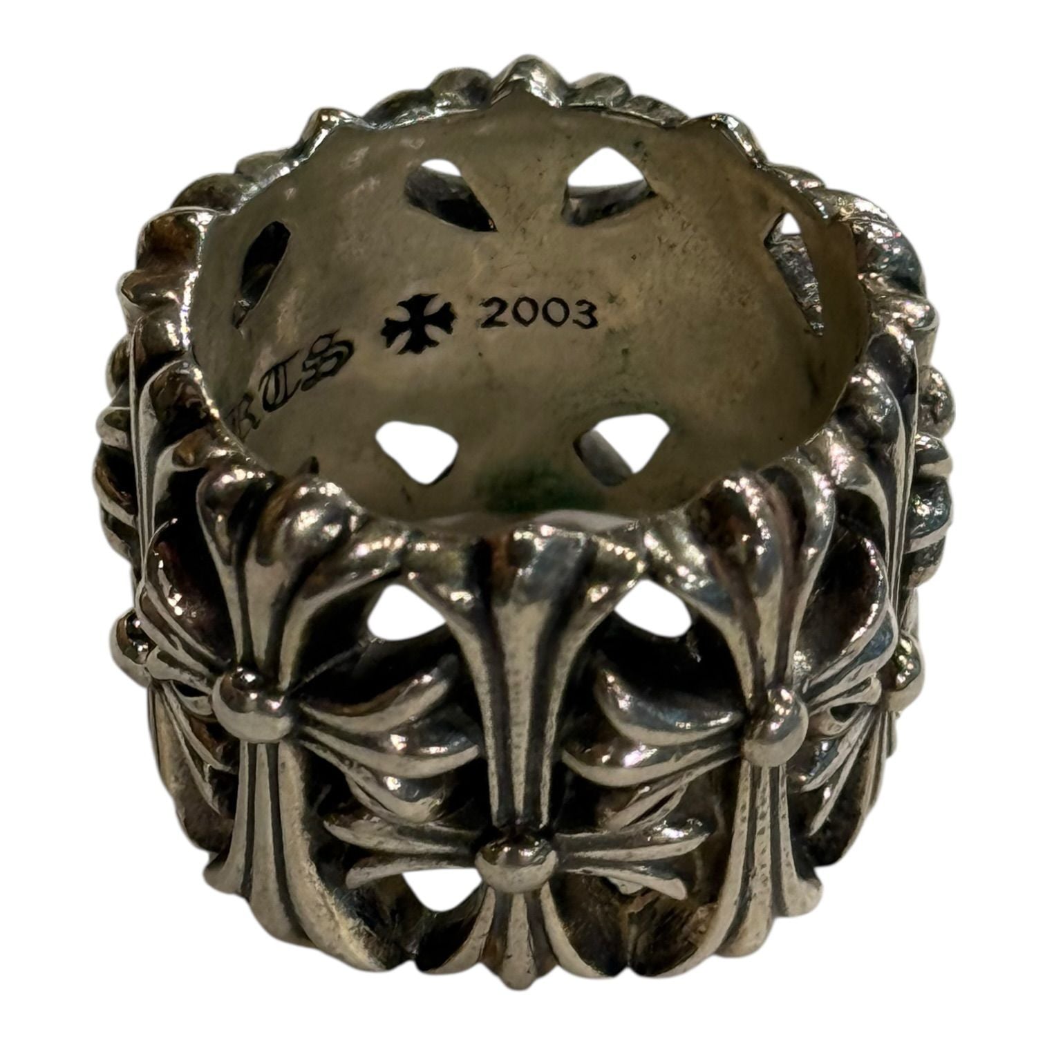 Chrome Hearts Silver Cemetery Cross Ring