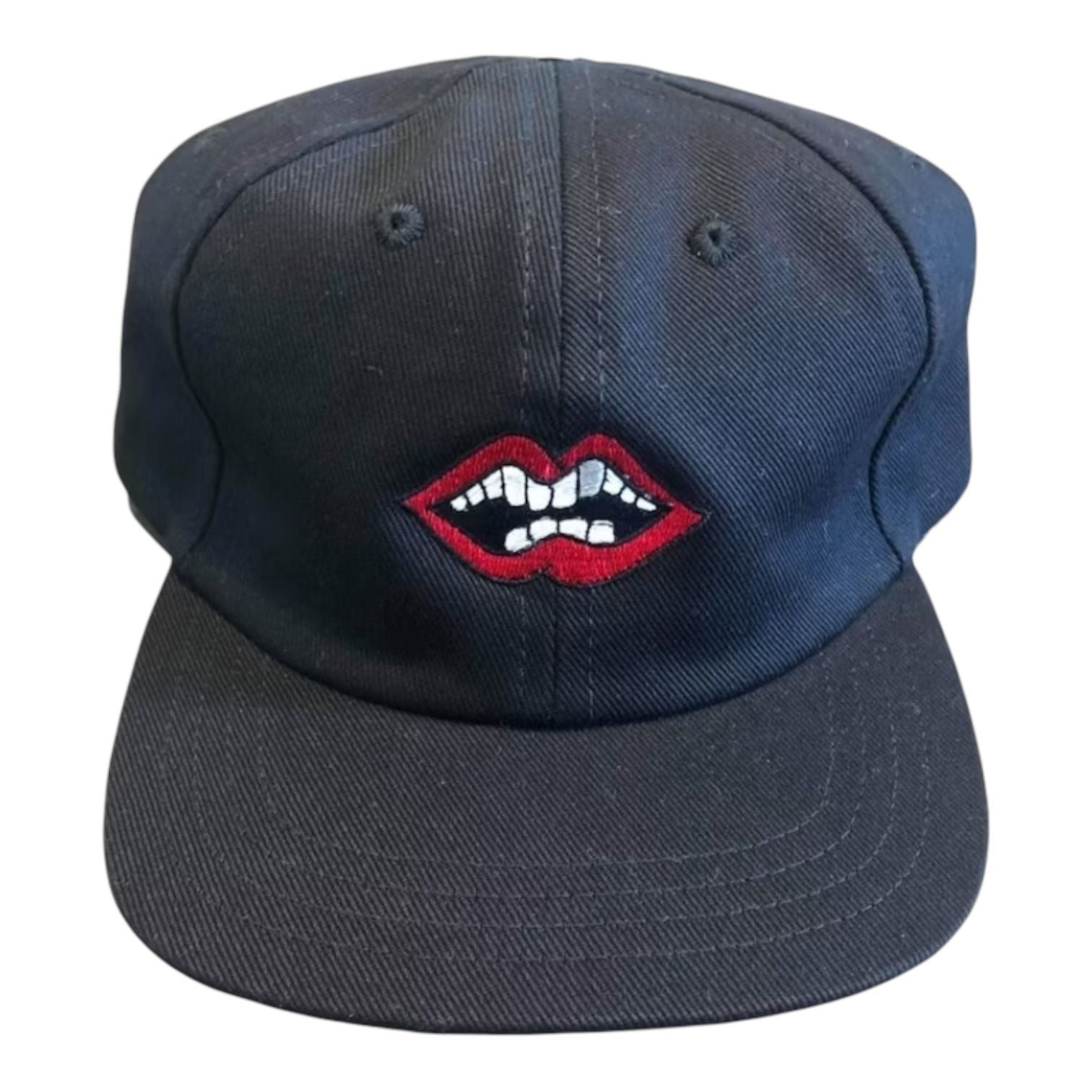 Chrome Hearts Matty Boy Chomper Leather Strapback Hat Black