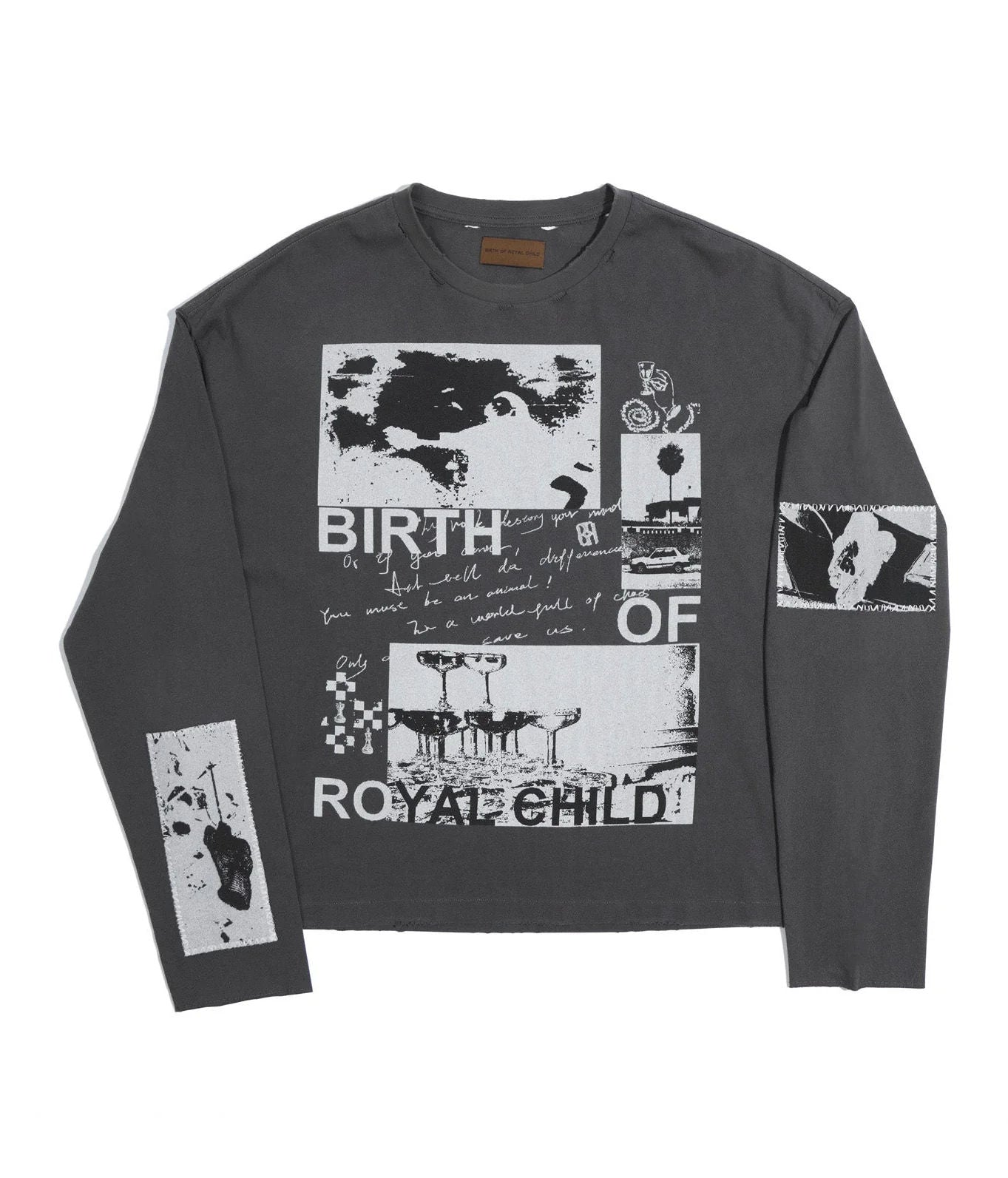 Birth Of Royal Child 90s Hollywood Long Sleeve Tee Black