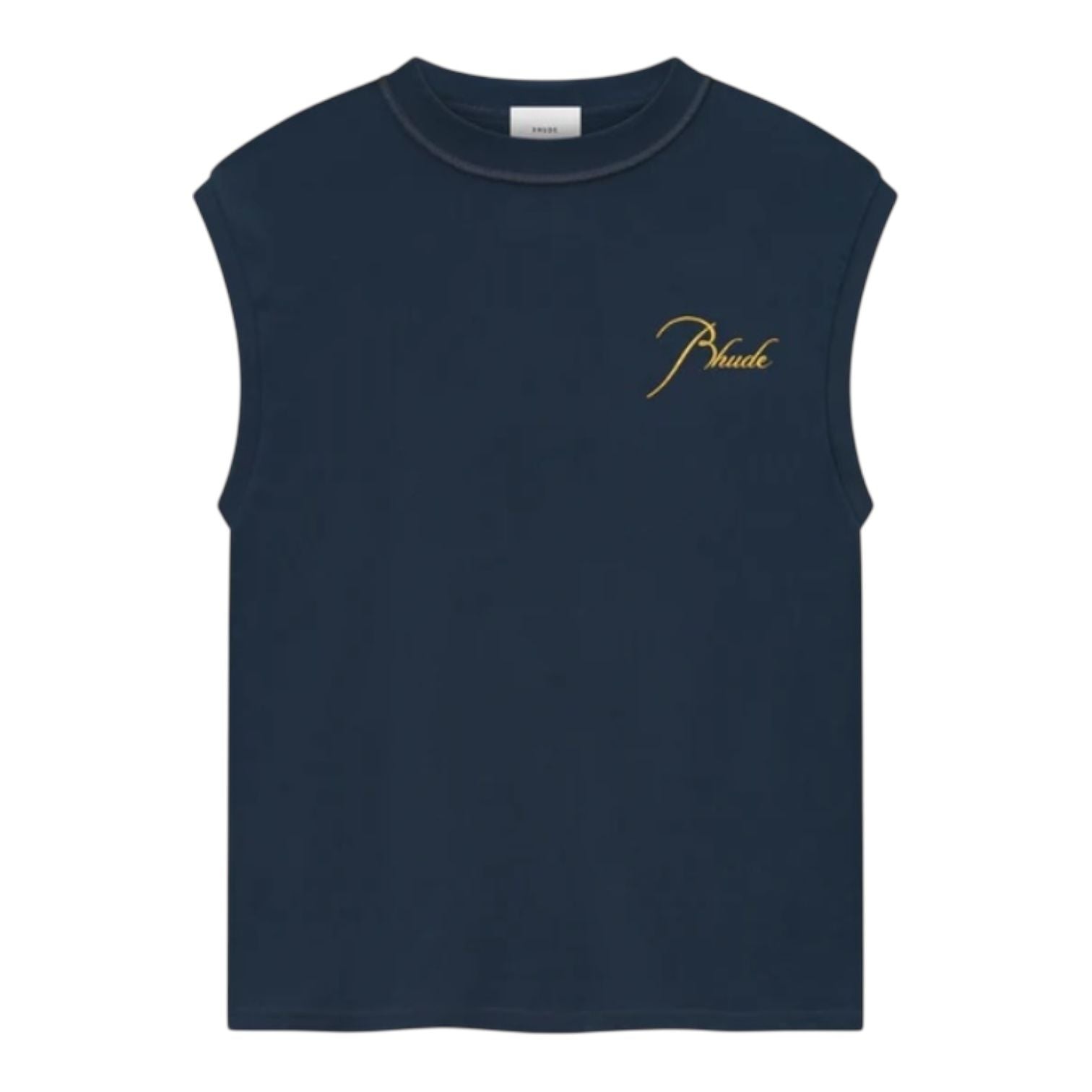 Rhude Classique Cuttoff Sleeve Top Black