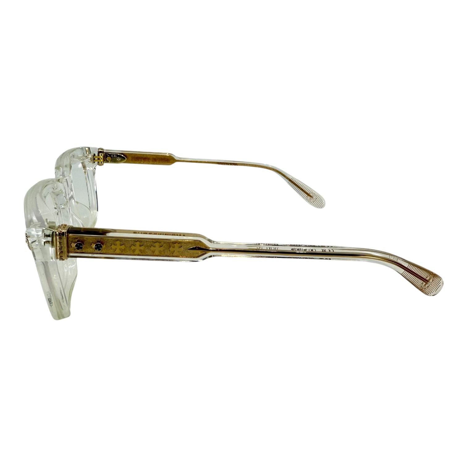 Chrome Hearts Ambidixtrous Crystal/18k Gold Plated Glasses