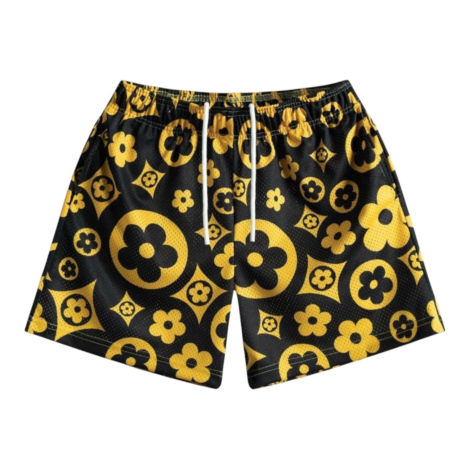 Bravest Studios Flower Shorts Black Yellow