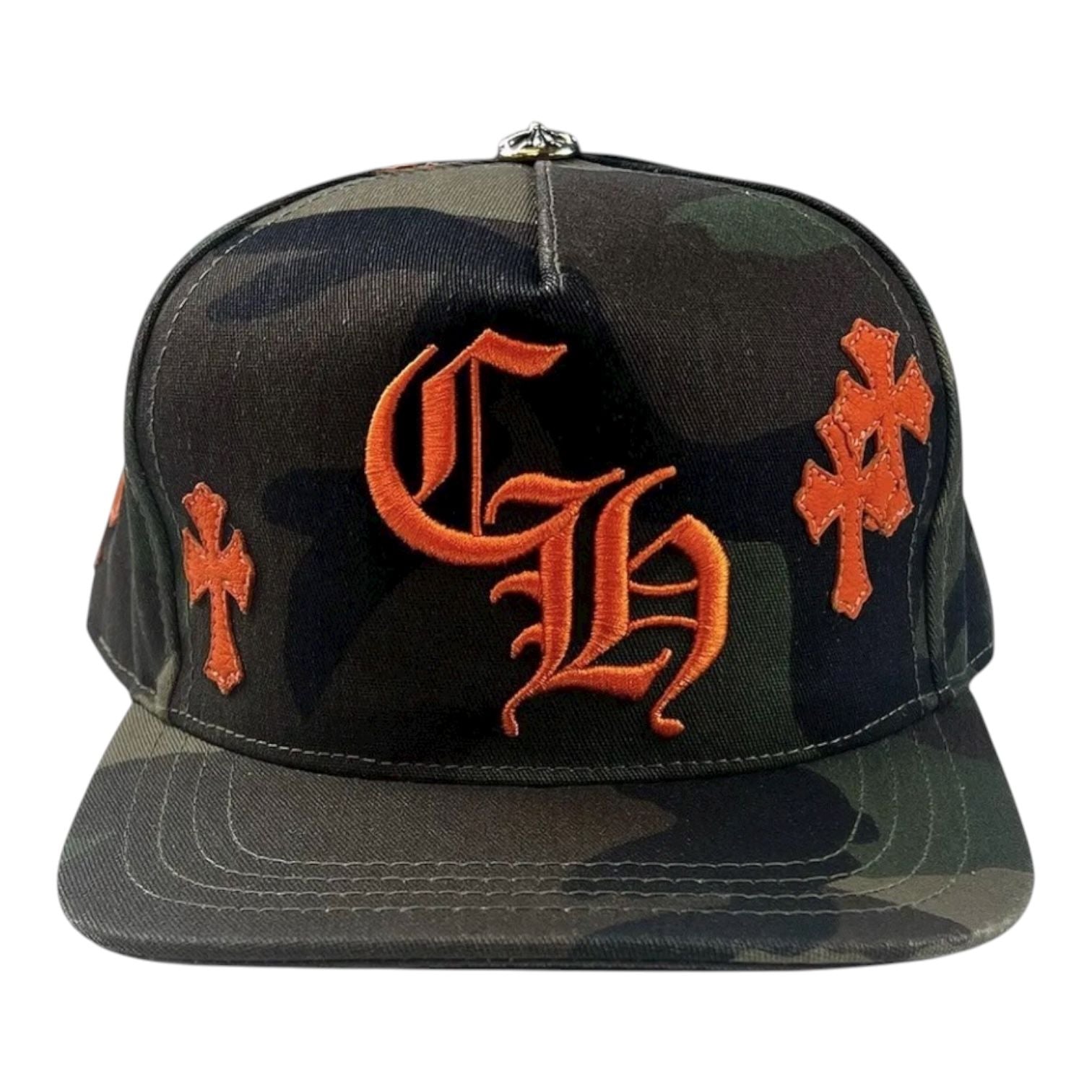 Chrome Hearts Cross Patch Hat Camo/Orange