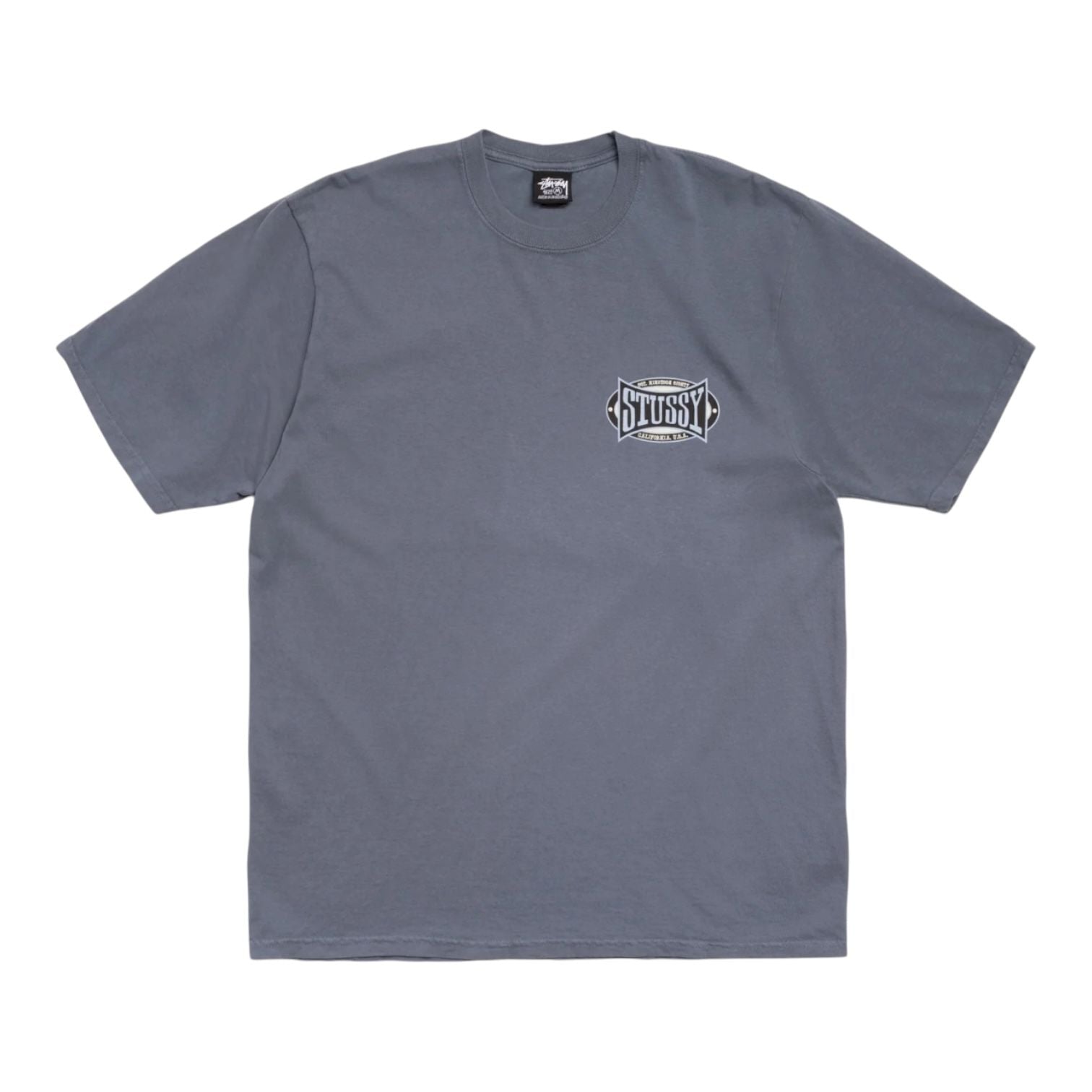 Stussy Champion Oval Pigment Dyed T-Shirt Navy