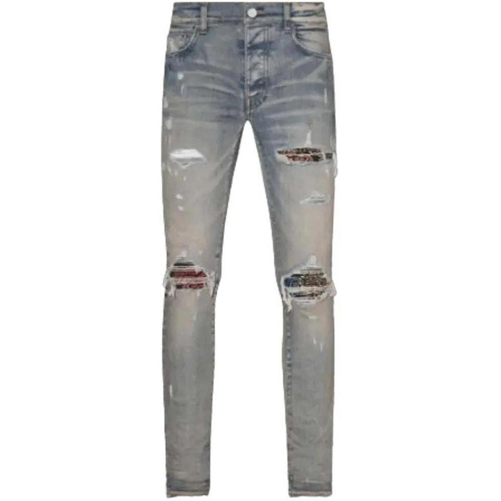 AMIRI Rainbow Paisley Thrasher Jeans Clay Indigo