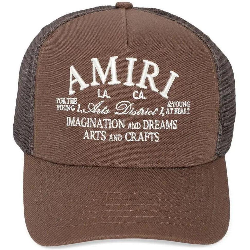 Amiri Arts District Trucker Hat Acorn Brown
