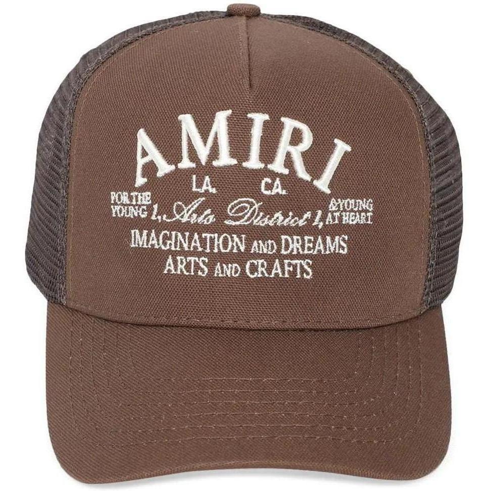 Amiri Arts District Trucker Hat Acorn Brown