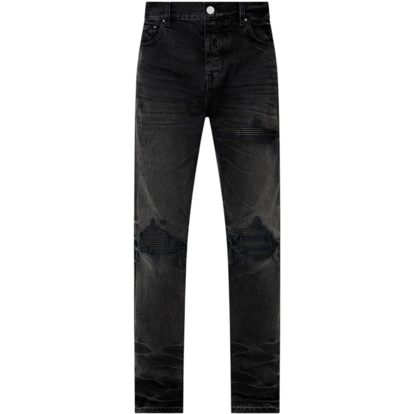 Amiri Leather Straight MX1 Jean Vintage Black