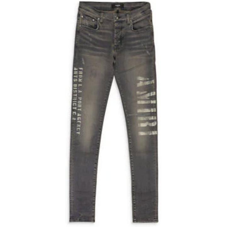 Amiri Military Stencil Jeans Grey