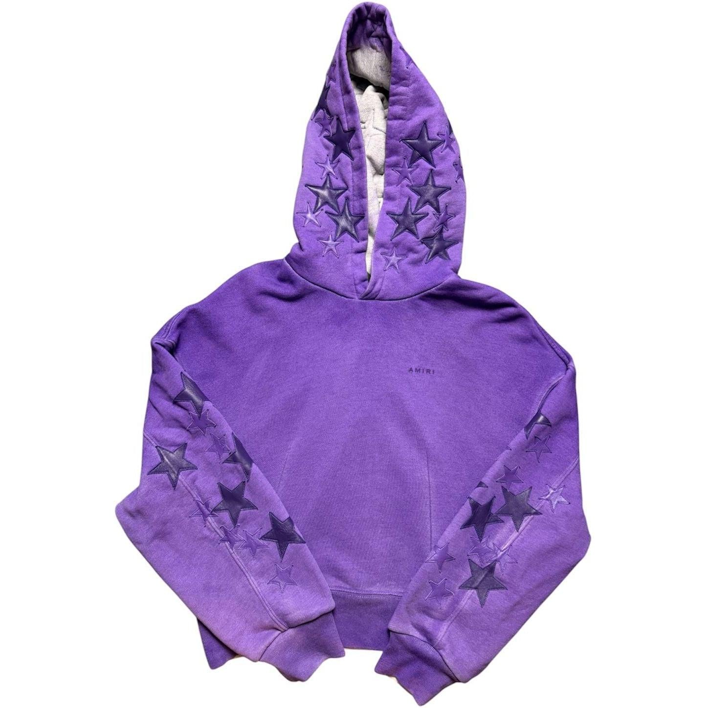 Amiri Star Patch Spray Paint Effect Hoodie - Gently Used