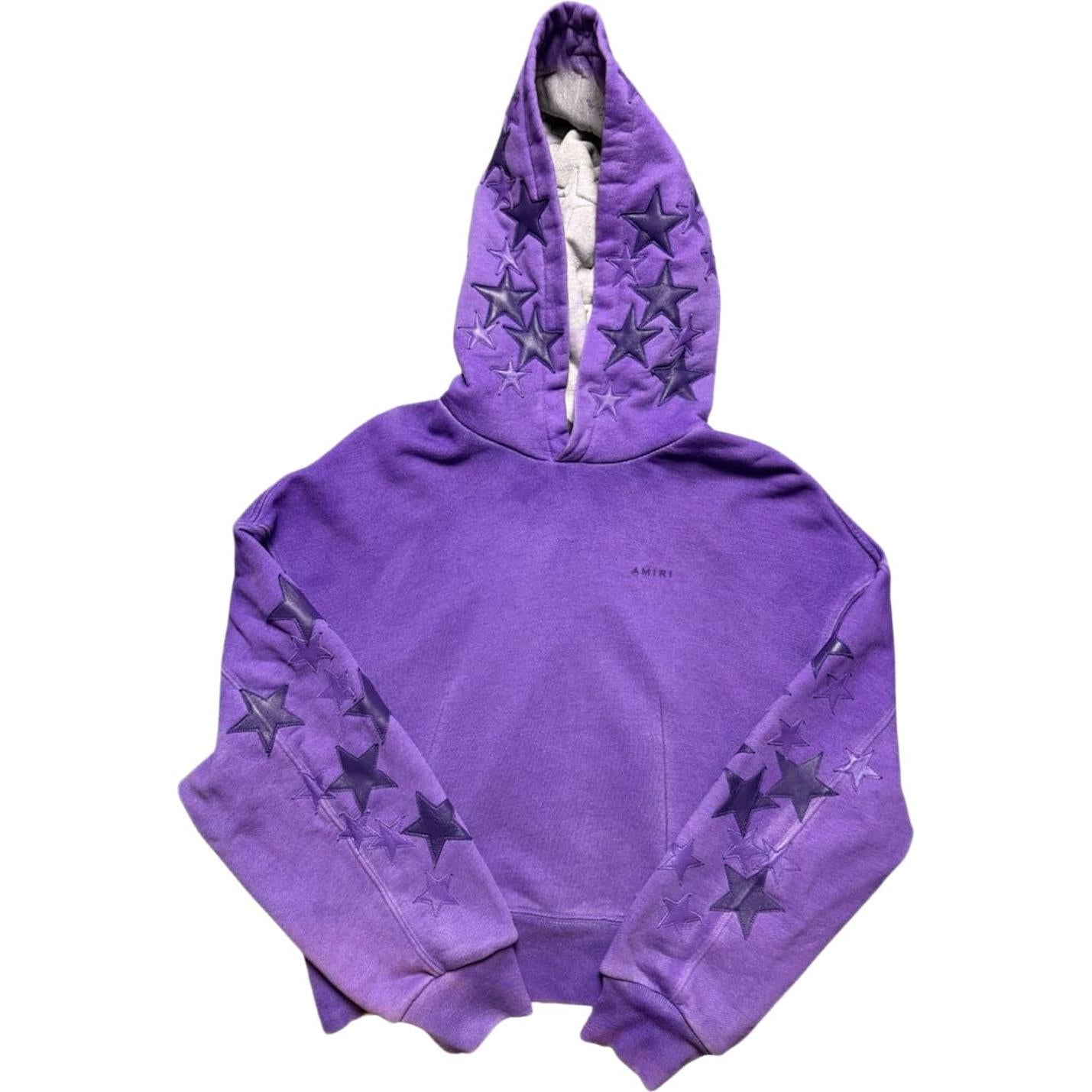 Amiri Star Patch Spray Paint Effect Hoodie