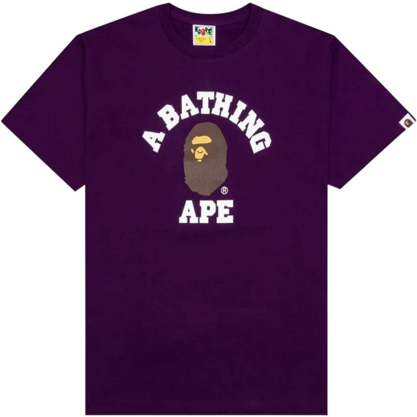 Bape purple camo tee best sale