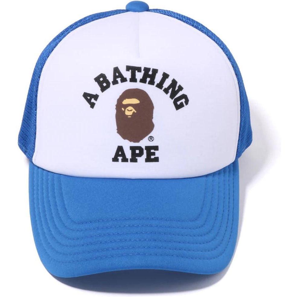 BAPE College Mesh Cap Blue