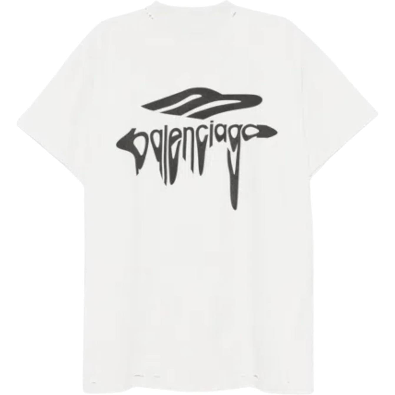 Balenciaga 3B Liquefied T-Shirt White