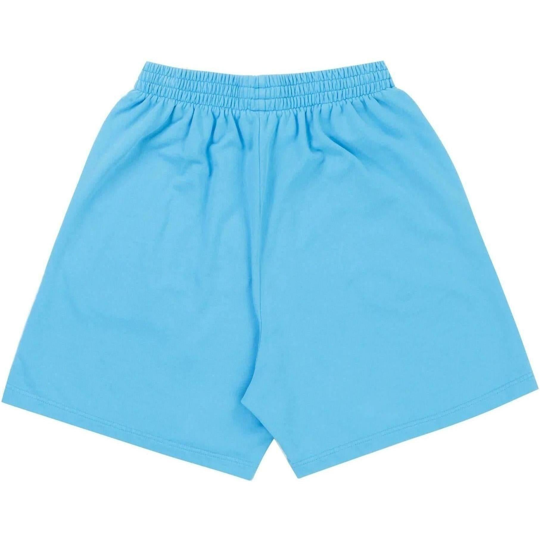 Balenciaga BB Paris Logo Sweat Shorts Blue