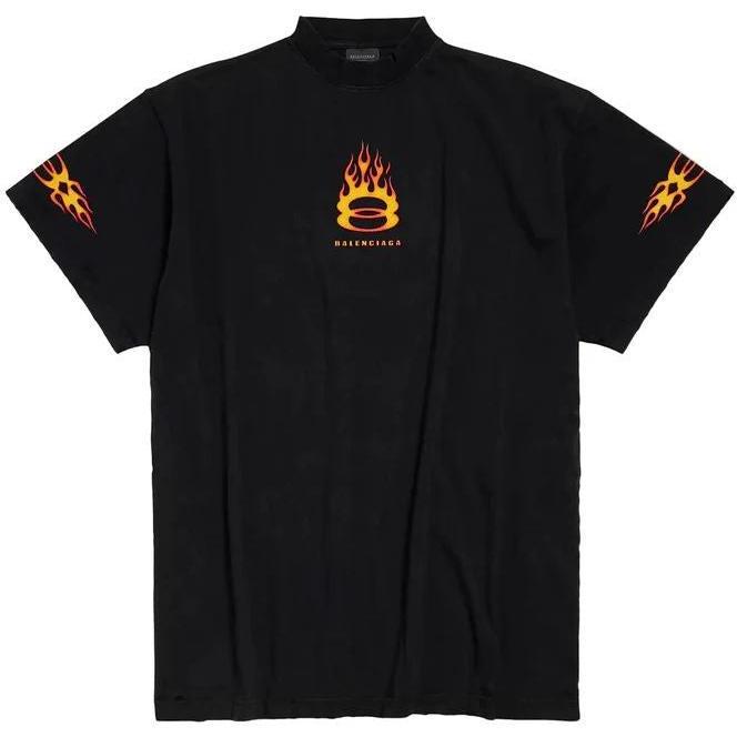 Balenciaga Burning Unity T-Shirt Black