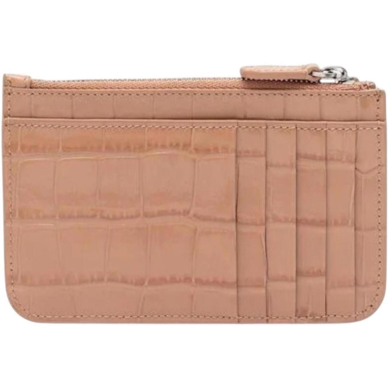 Balenciaga Crocodile Coin And Card Holder Nude