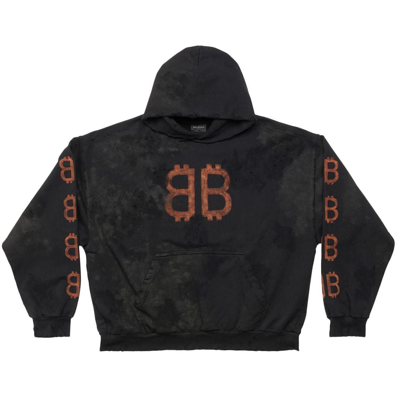 Balenciaga Crypto Medium Fit Hoodie Black