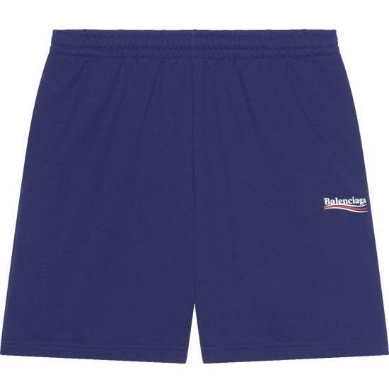 Balenciaga Political Campaign Sweat Shorts Navy Blue