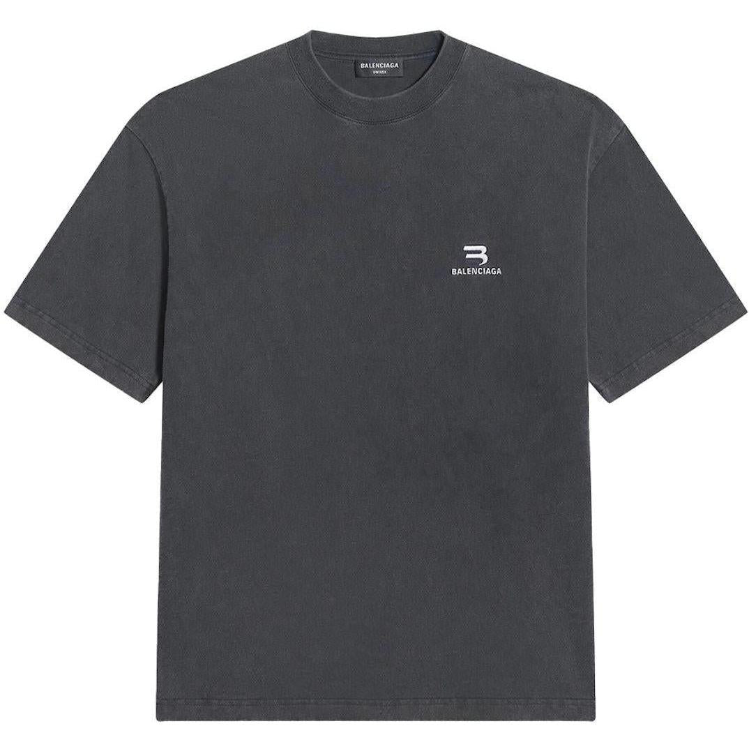 Balenciaga Sporty B Medium Fit T-Shirt Black/White