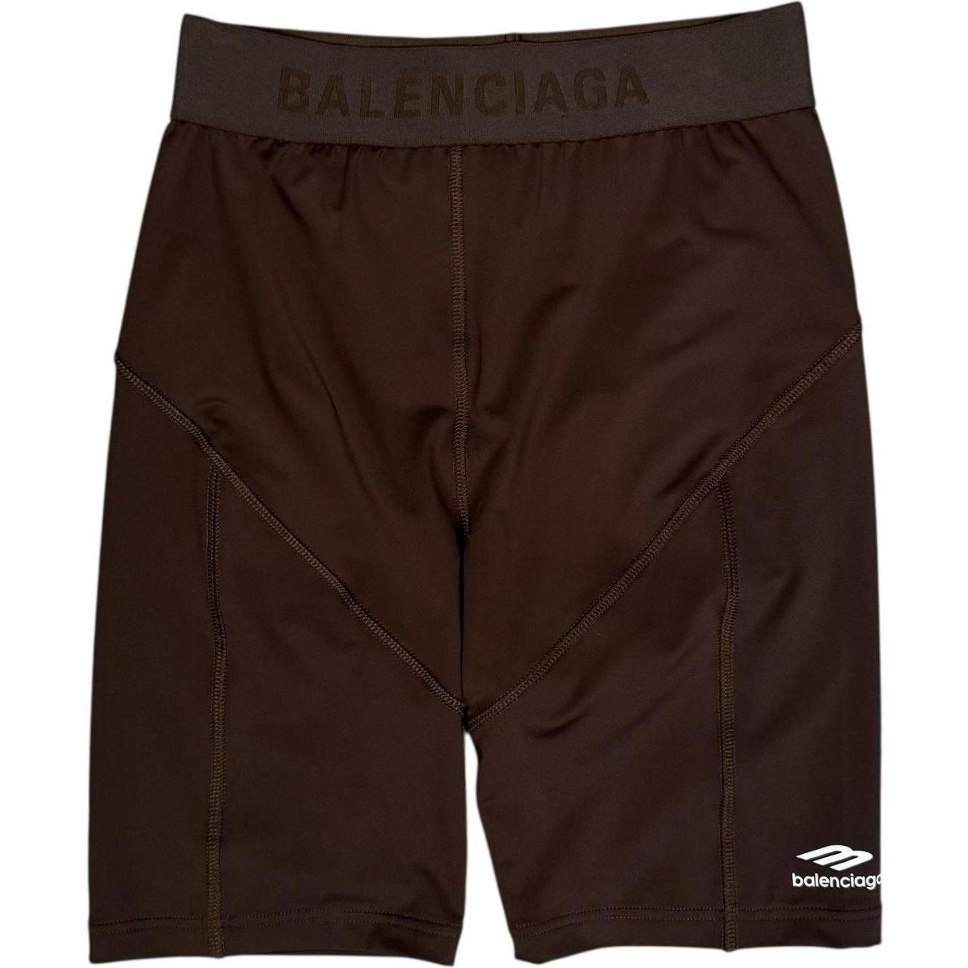 Balenciaga Women's Biker Shorts Brown