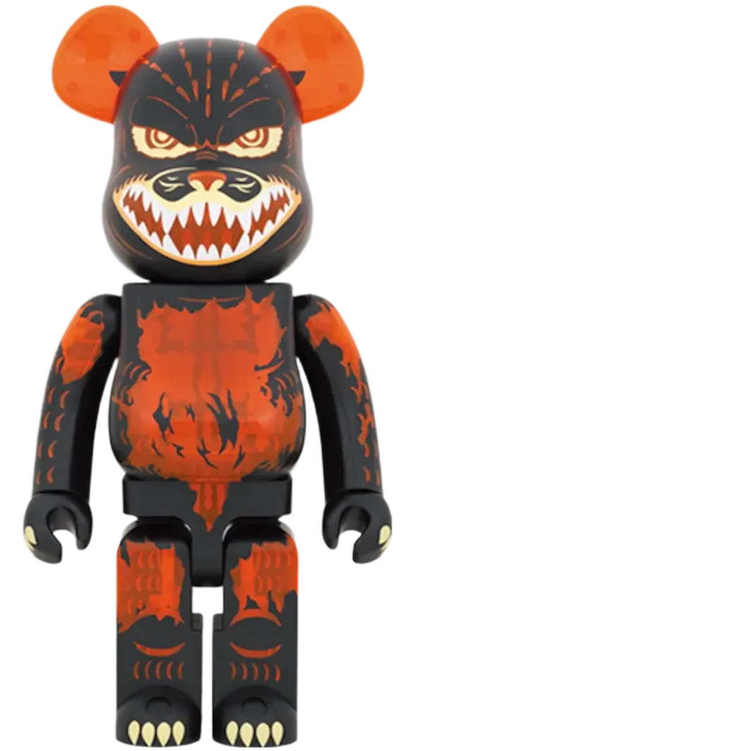 Bearbrick Godzilla VS Destoroyah version Godzilla (Meltdown) 1000% Clear Orange Ver.