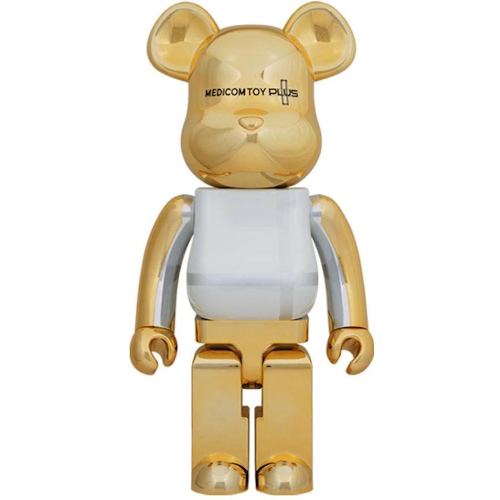 Bearbrick Medicom Toy Plus 1000% Gold Chrome
