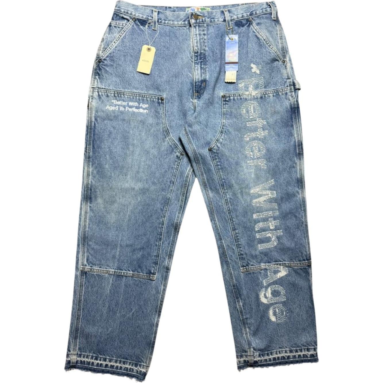 Better With Age Forgot Double Knee Hand-Beaded Trouser