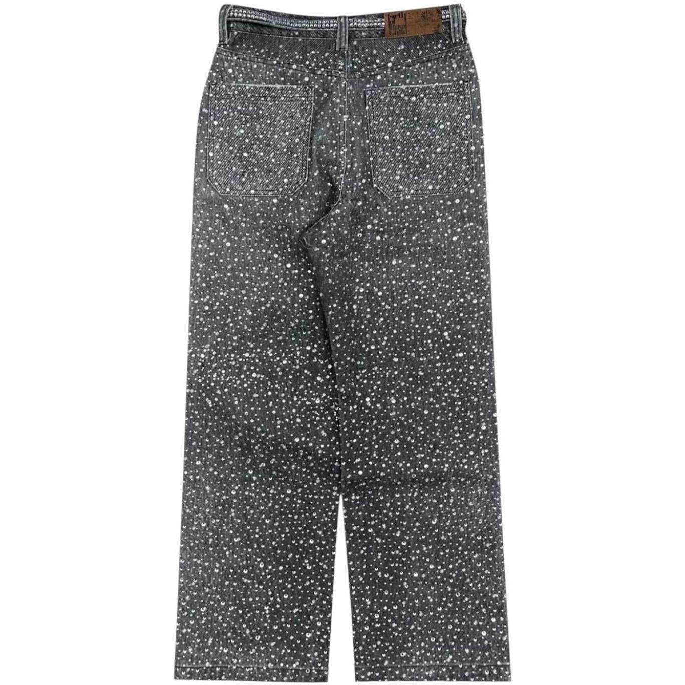 Birth Of Royal Child Diamond Denim Jeans Black