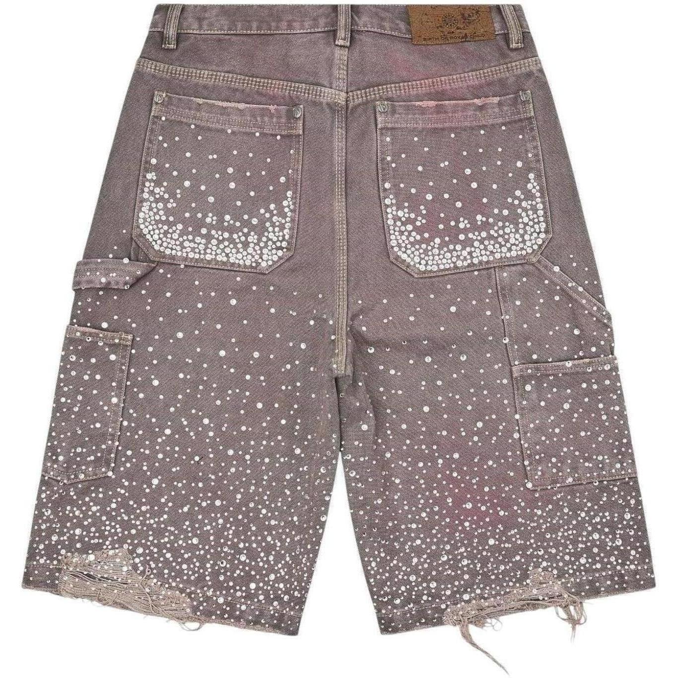 Birth Of Royal Child Diamond Jean Shorts Purple