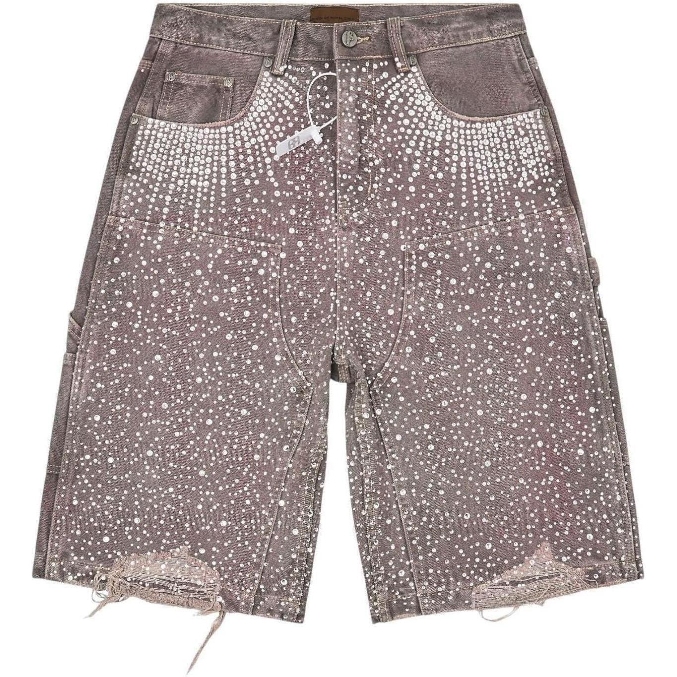Birth Of Royal Child Diamond Jean Shorts Purple