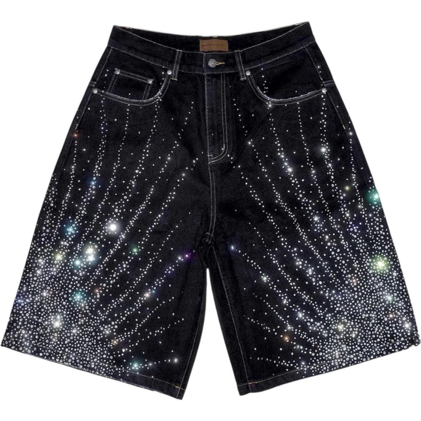 Birth of Royal Child 20K Diamond Starlight Denim Shorts Blue