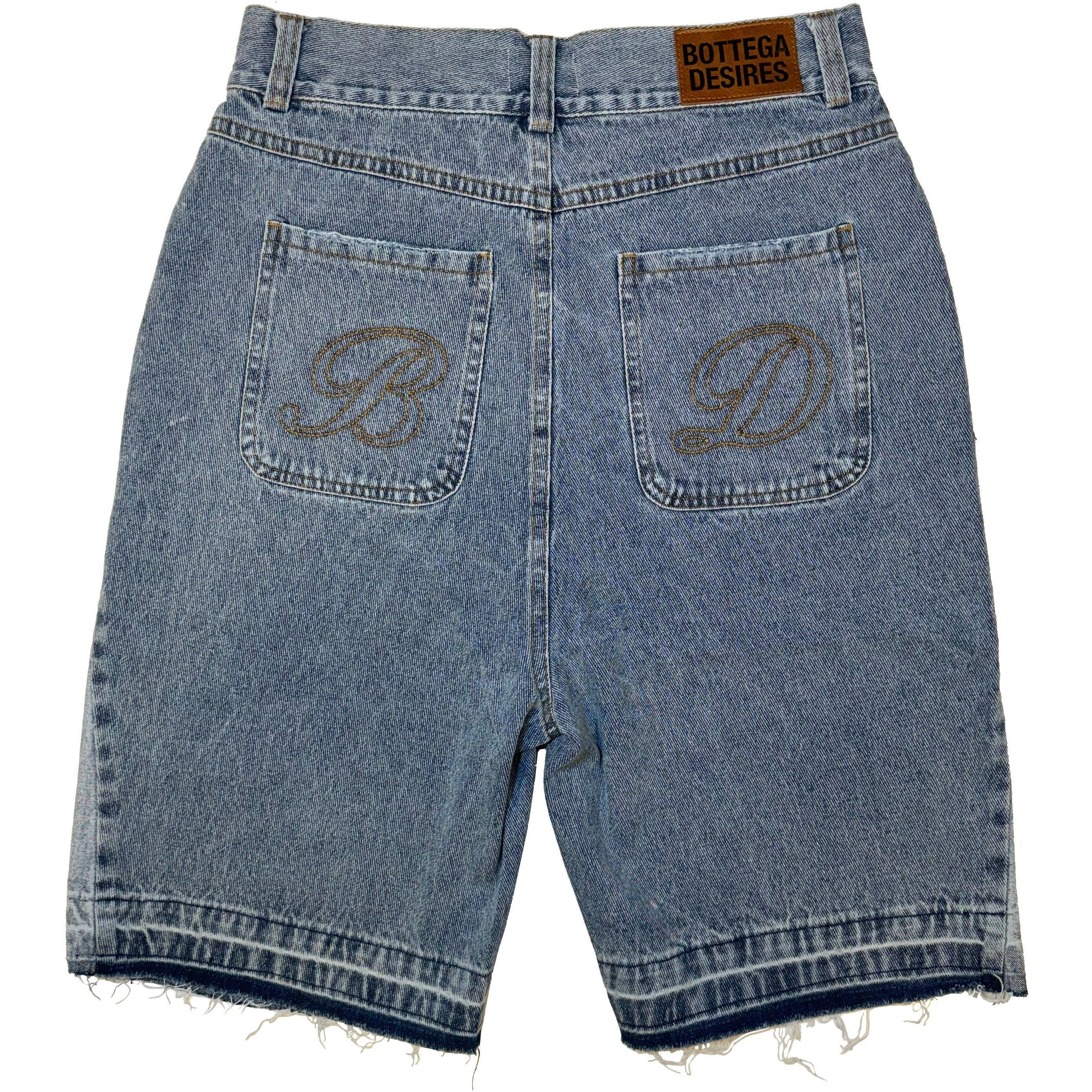 Bottega Desires Jean Shorts Blue