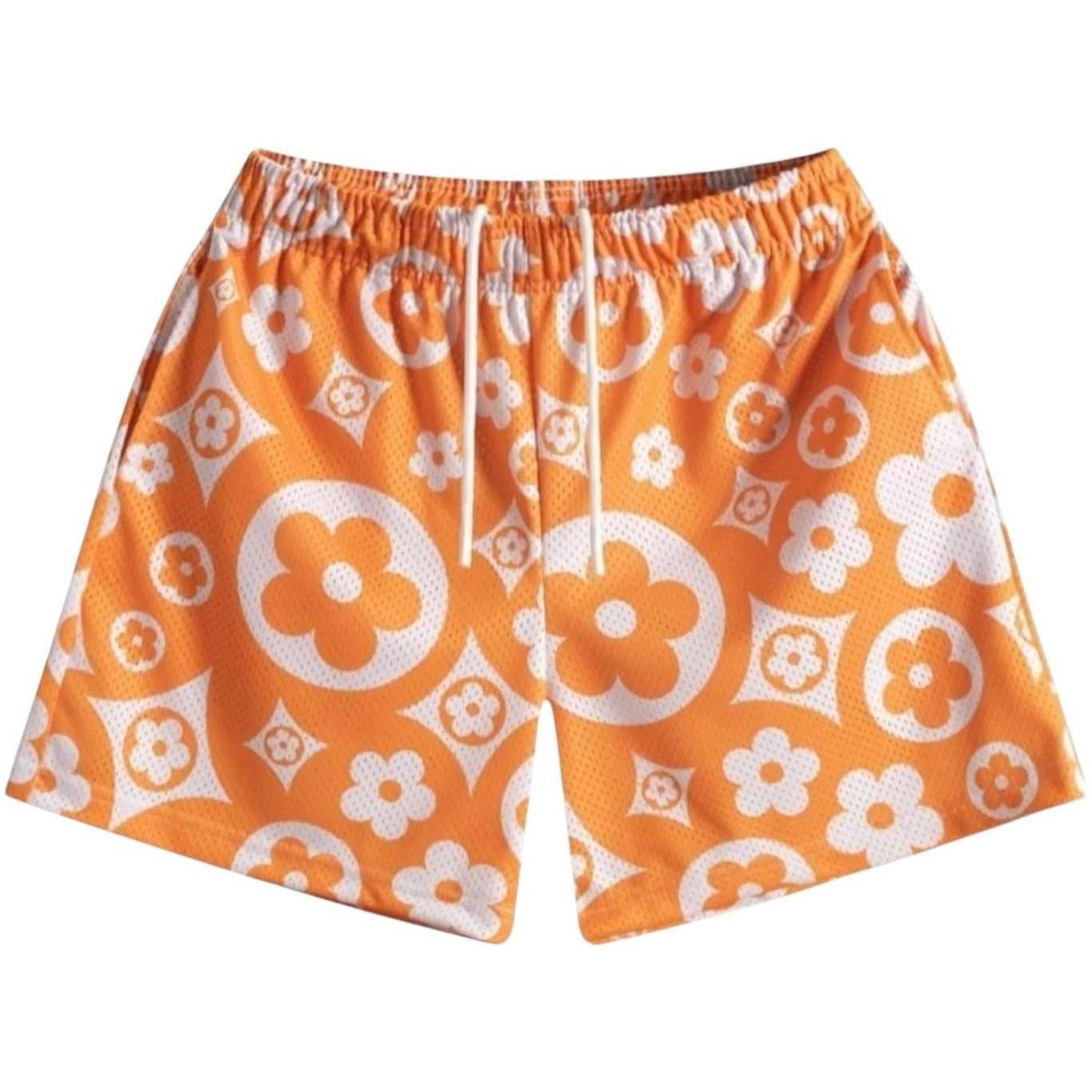 Bravest Studios Flower Orange Cream Shorts
