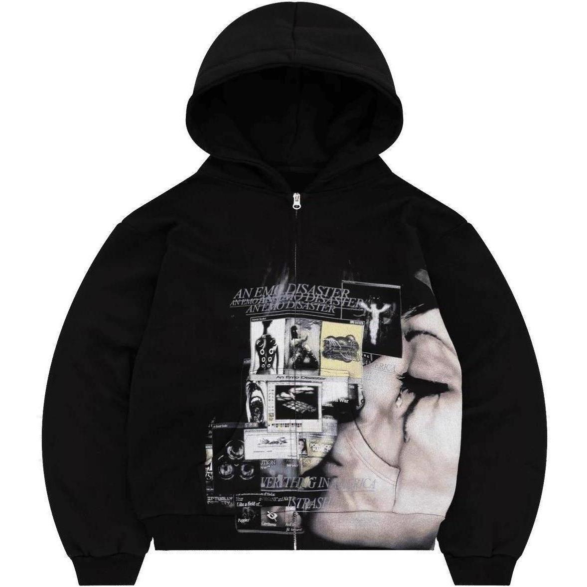 Bravest Studios Internet Zip Up Hoodie Black