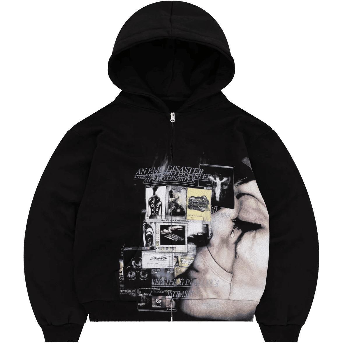 Bravest Studios Internet Zip Up Hoodie Black