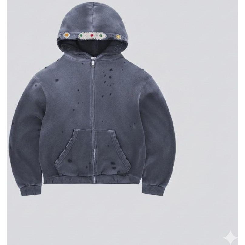 Bravest Studios Sapphire Zip Up Hoodie Black