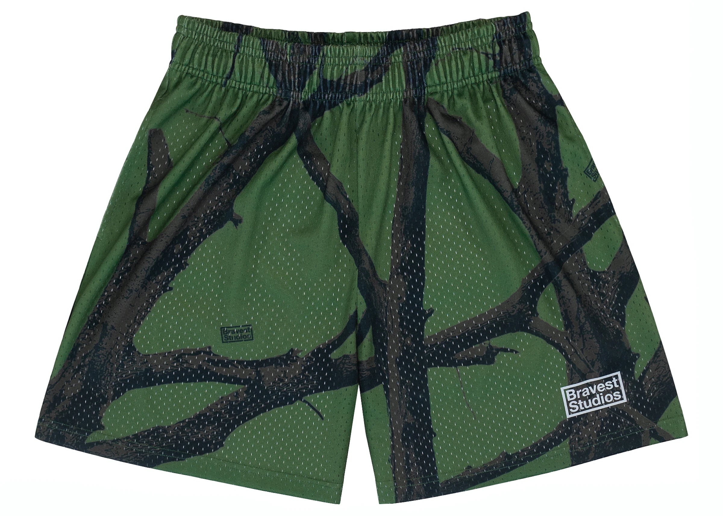 Bravest Studios Tree Camo Shorts Green