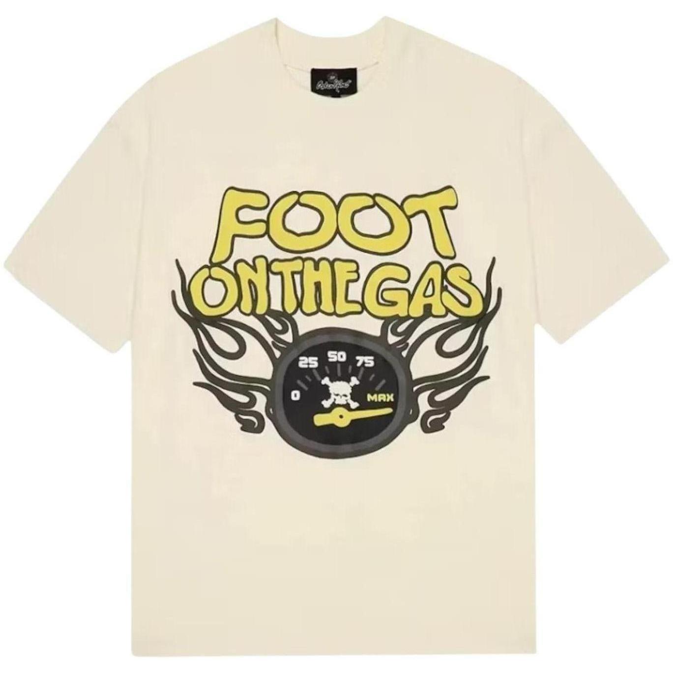 Broken Planet Foot On The Gas T-shirt Vanilla White