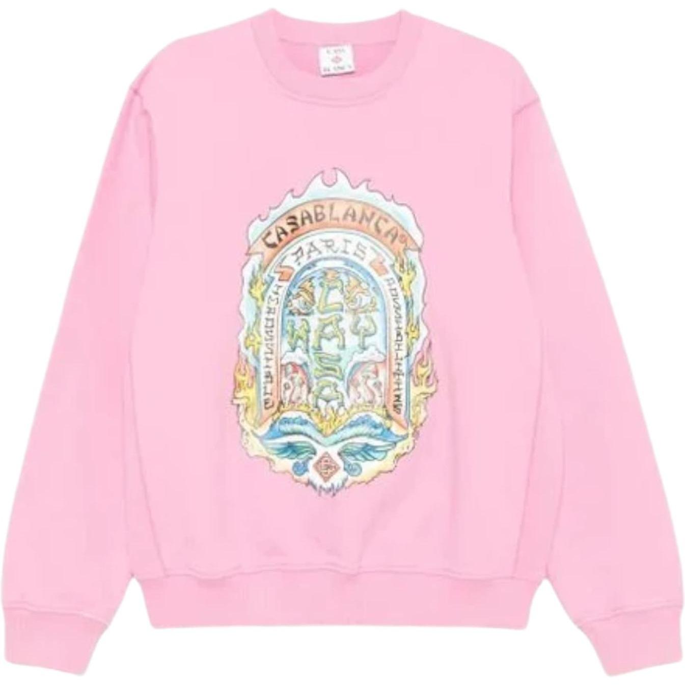 Casablanca Casa Way Skate Printed Crewneck Pink