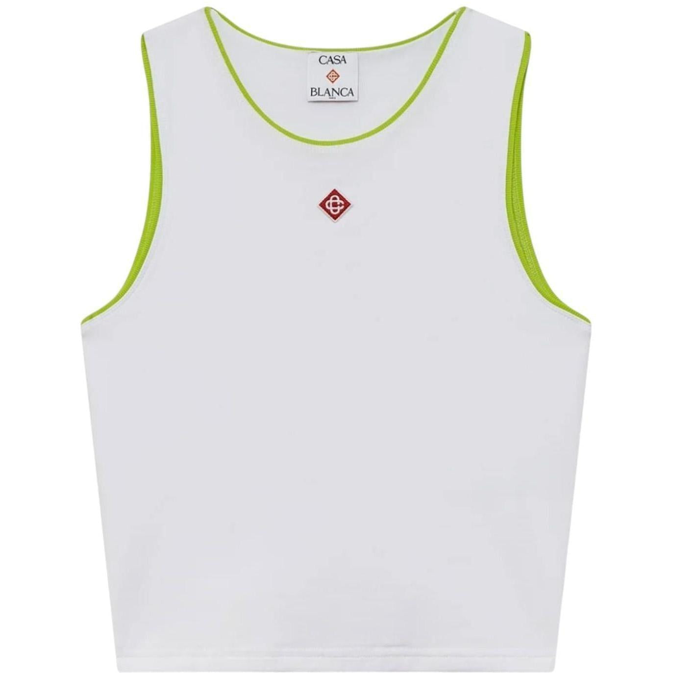 Casablanca Diamond Logo Tank Top White