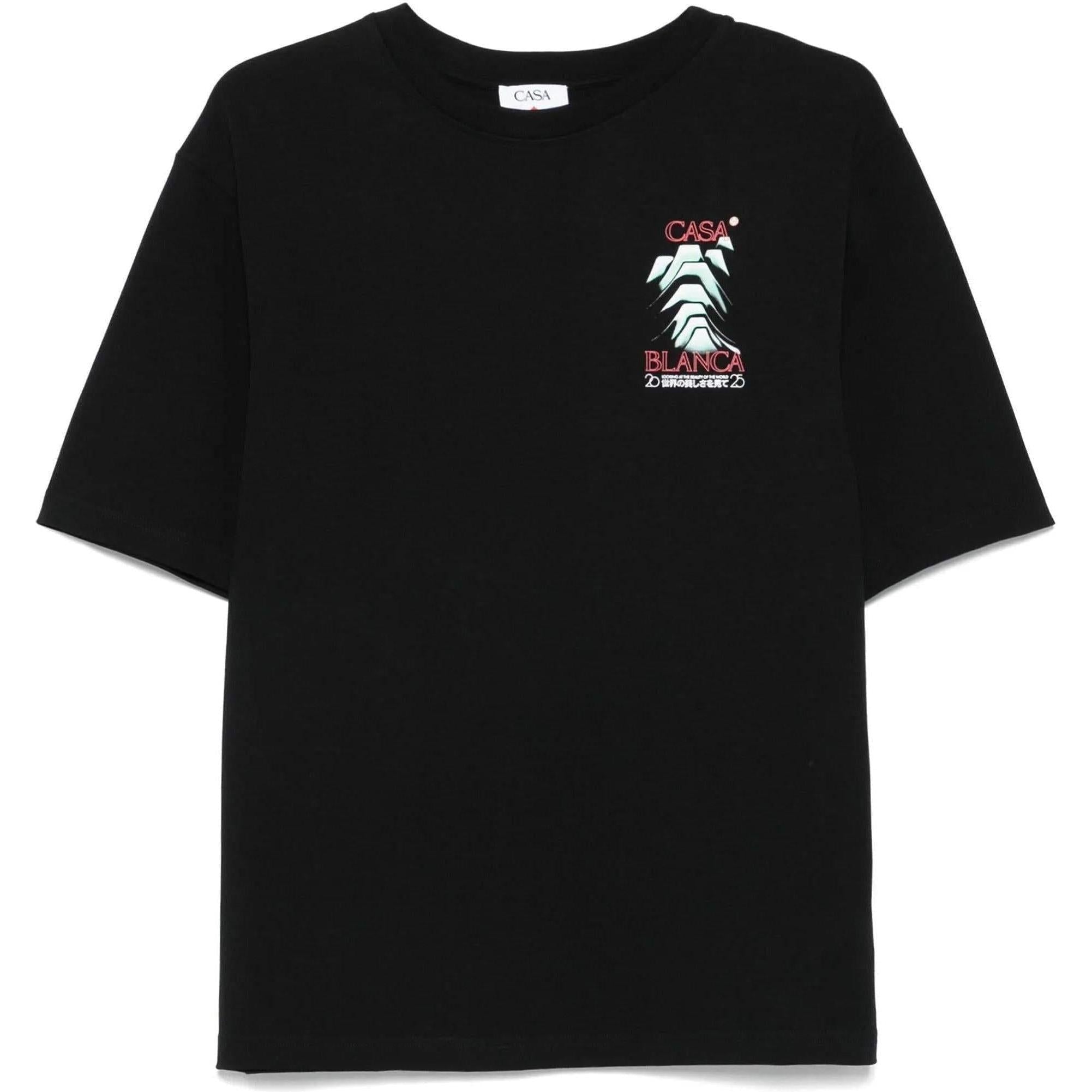 Casablanca Frosty Mountain Short Sleeve T-Shirt Black